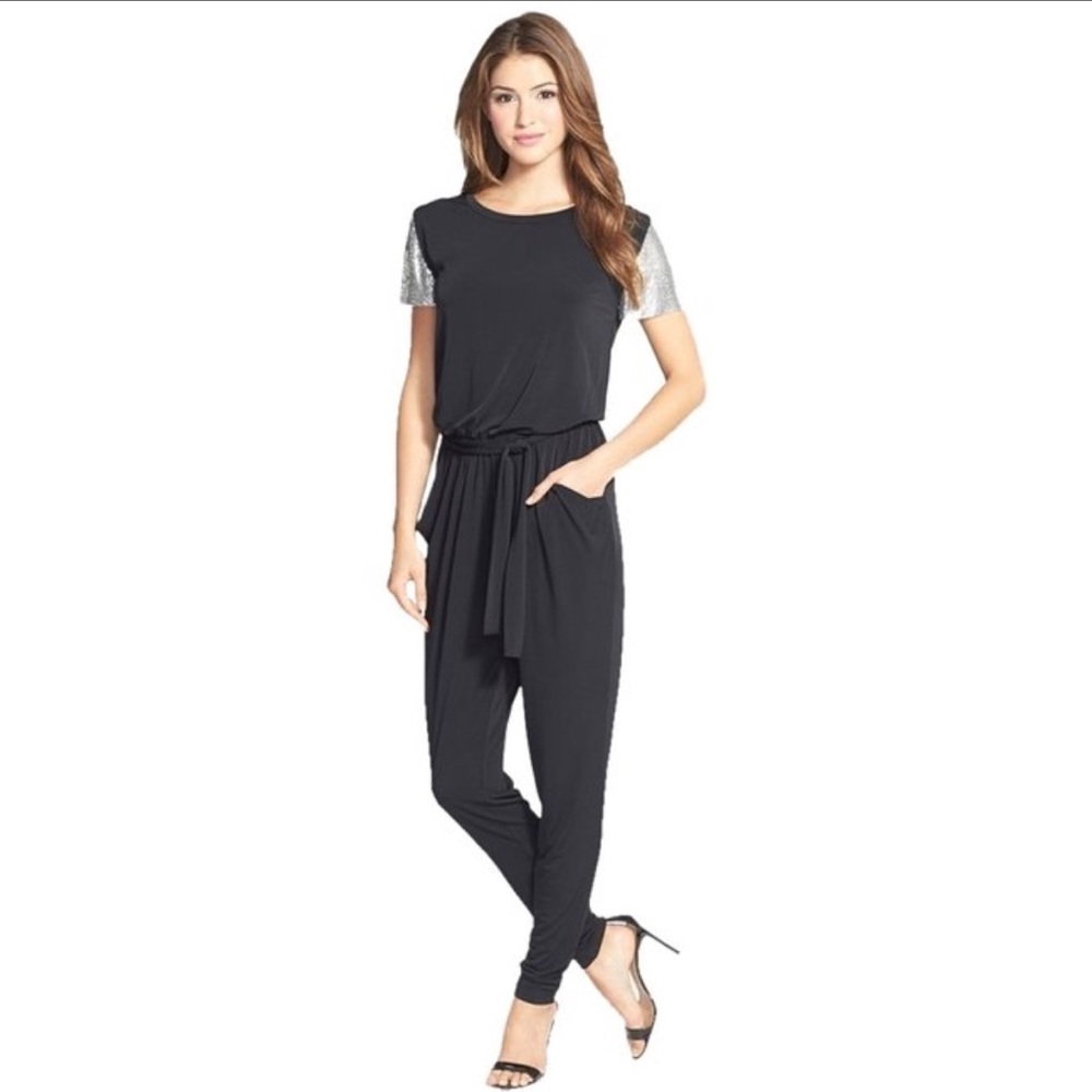 Michael Kors | Navy & Gold Jumpsuit | L